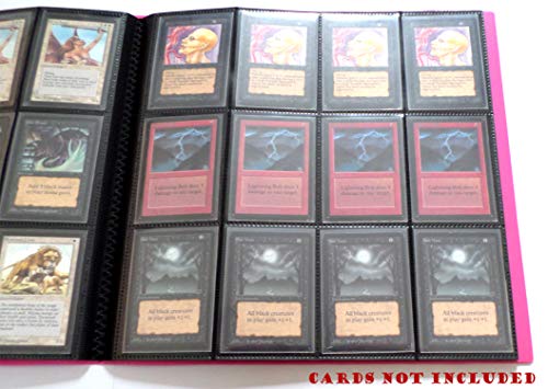 docsmagic.de Pro-Player 12-Pocket Playset Album Pink - 480 Card Binder - MTG - PKM - YGO - Álbum para Tarjetas Rosa