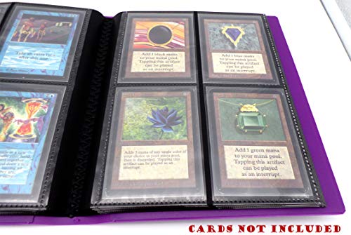 docsmagic.de Pro-Player 4-Pocket Album Purple - 160 Card Binder - MTG - PKM - YGO - Álbum para Tarjetas púrpura