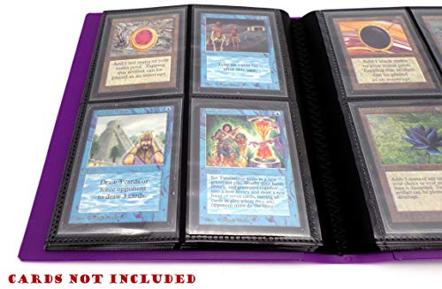 docsmagic.de Pro-Player 4-Pocket Album Purple - 160 Card Binder - MTG - PKM - YGO - Álbum para Tarjetas púrpura