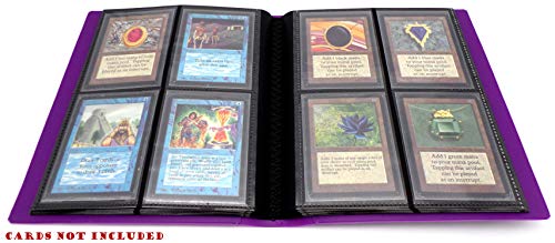 docsmagic.de Pro-Player 4-Pocket Album Purple - 160 Card Binder - MTG - PKM - YGO - Álbum para Tarjetas púrpura