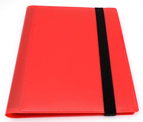 docsmagic.de Pro-Player 4-Pocket Album Red - 160 Card Binder - MTG - PKM - YGO - Álbum para Tarjetas Roja