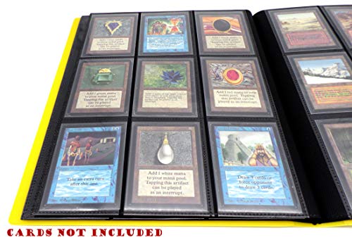 docsmagic.de Pro-Player 9-Pocket Album Yellow - 360 Card Binder - MTG - PKM - YGO - Álbum para Tarjetas Amarillo