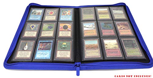 docsmagic.de Pro-Player 9-Pocket Zip-Album Dark Blue - 360 Card Binder - MTG - PKM - YGO - Cremallera Azul Oscuro