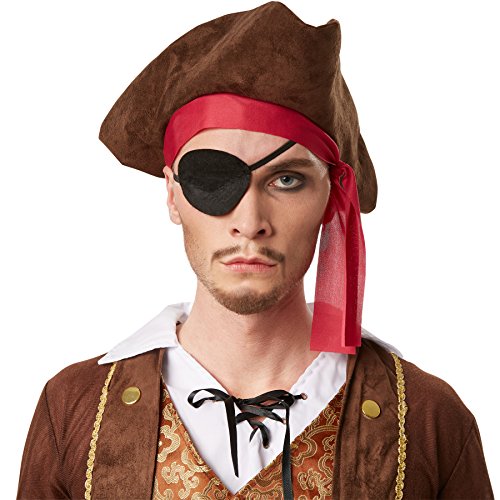 dressforfun Disfraz para hombre rey de los piratas | Abrigo con un chaleco y una camisa cosidas | Pantalón largo con cintura de goma | Incl. gorro, parche, cinturón y botines (XXL | No. 301788)