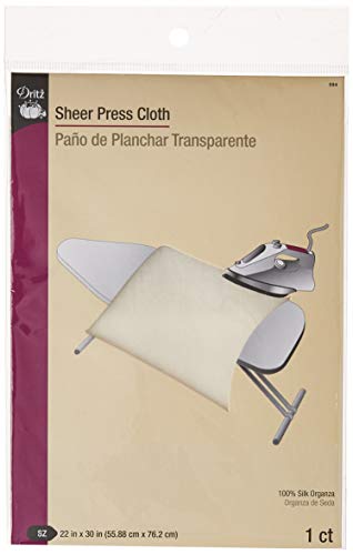 Dritz Sheer Press Cloth 22"X30"-100% Silk Organza