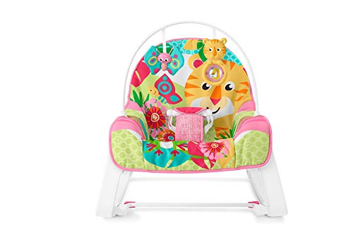 Fisher-Price - Hamaca Crece Conmigo Rock and Roar, Silla para Bebé (Mattel GNV70)