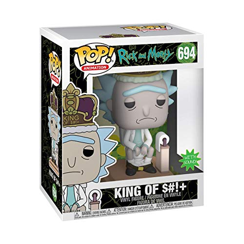 Funko-Pop Animation: Rick & Morty-King of $#+ w/Sound Rick and Morty Collectible Toy, Multicolor (45437)