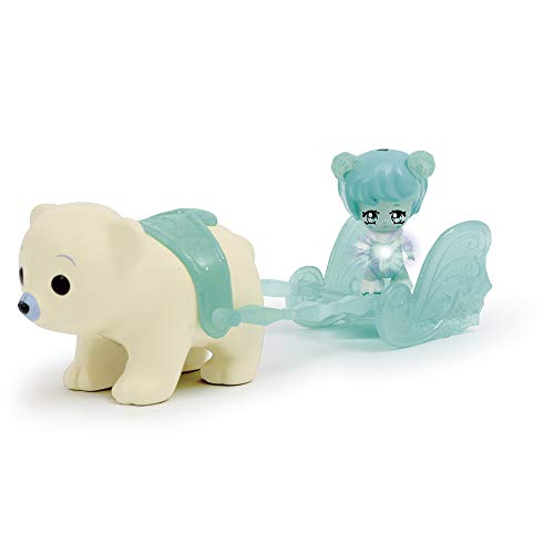 Glimmies Polaris -  Glimsled Trineo con Oso que Camina y Muñeca Glimmie Exclusiva con Luz  (Giochi Preziosi GLP04000)