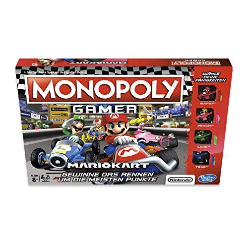 Hasbro Monopoly Gamer Mario Kart Simulación económica Niños y Adultos - Juego de Tablero (Simulación económica, Niños y Adultos, Niño/niña, 8 año(s), 32 Pieza(s), Caja)