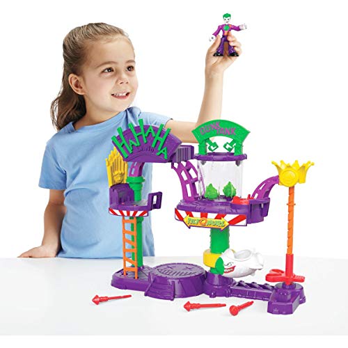 Imaginext - DC Super Friends Batman Fábrica de risas del Joker Juguetes niños +3 años (Mattel GBL26)