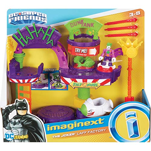 Imaginext - DC Super Friends Batman Fábrica de risas del Joker Juguetes niños +3 años (Mattel GBL26)