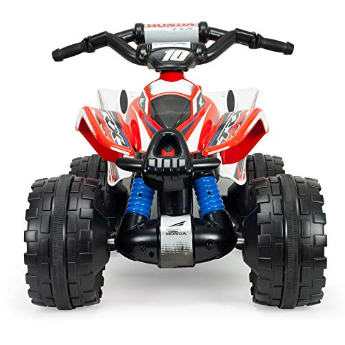 INJUSA – Quad Honda ATV de 12V Licenciado con Cambio de Marchas y Freno Eléctrico Recomendado a niños +3 Años, Color Rojo