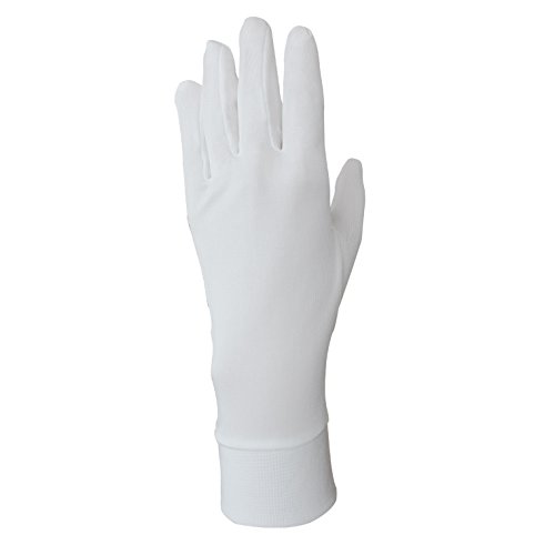 Jasmine Silk - Guantes de seda pura con forro térmico para esquí y bicicleta, talla pequeña (color marfil)