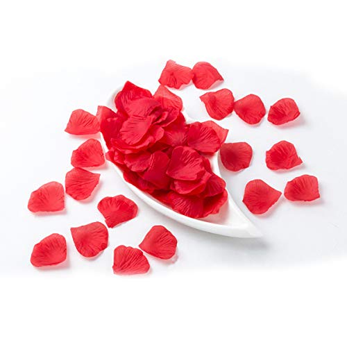 JJOnlineStore- 1000 Silk Rose Flower Petals Wedding Confetti Engagement Romantic Celebration Party Decoration (Red) by JJOnlineStore