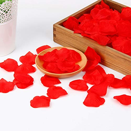 JJOnlineStore- 1000 Silk Rose Flower Petals Wedding Confetti Engagement Romantic Celebration Party Decoration (Red) by JJOnlineStore