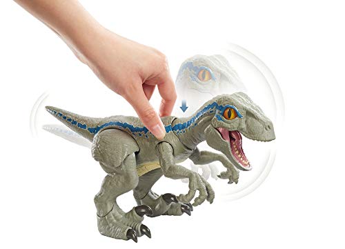 Jurassic World Baby Blue Dino Velociraptor, Dinosaurio de juguete (Mattel GFD40) , color/modelo surtido