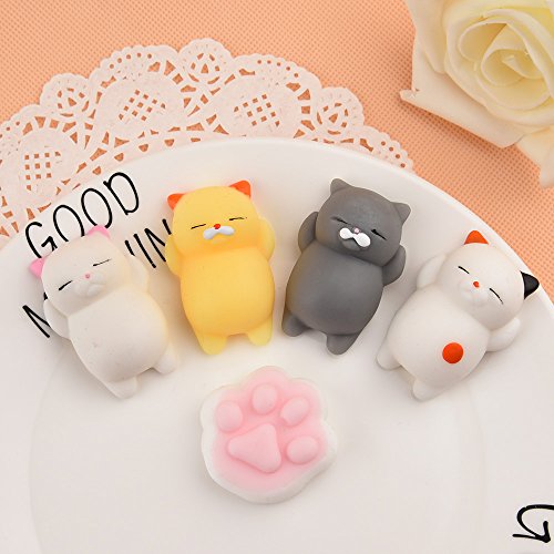 KUUQA 25 Unids Mochi Squishy Juguetes Kawaii Squishies Animales Panda Cat Paw Lindo Mini Apretón Squeeze Bolas de Estrés Relleno Juguetes Fiesta de Cumpleaños Regalos Regalos para Niños Adultos