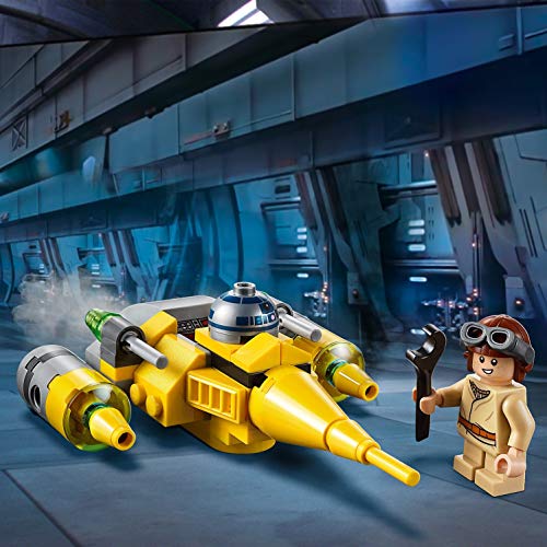 LEGO Star Wars - Microfighter: Caza Estelar de Naboo, juguete de construcción de nave espacial de La Guerra de las Galaxias con Anakin Skywalker (75223)