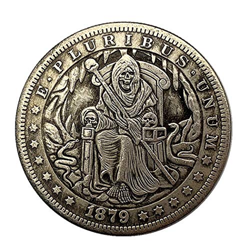 LSJTZ 1879, Arte Nómada Moneda Conmemorativa, Grim Reaper, Esqueleto, Retro, Halloween, Regalo, 2pcs