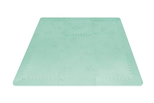 LuBabymats - Alfombra puzzle infantil para bebés de Foam (EVA), suelo extra acolchado para niños, color Mint