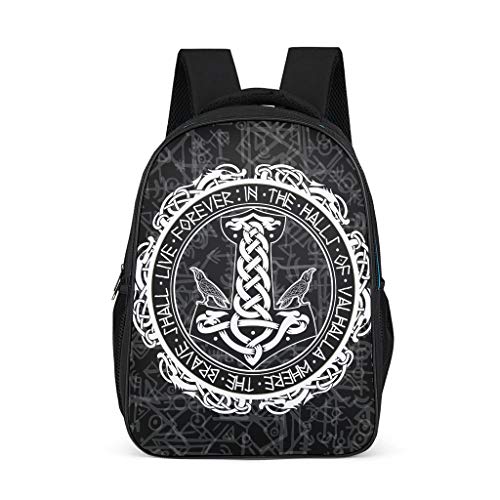 Mochila Escolar Vikingo Odin Cuervo Mochila Escolar Mochila Daypack Mochila Mochila Infantil Mochila para Ocio para niños y niñas