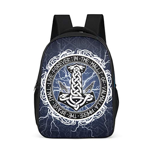 Mochila Escolar Vikingo Odin Cuervo Mochila Escolar Mochila Daypack Mochila Mochila Infantil Mochila para Ocio para niños y niñas