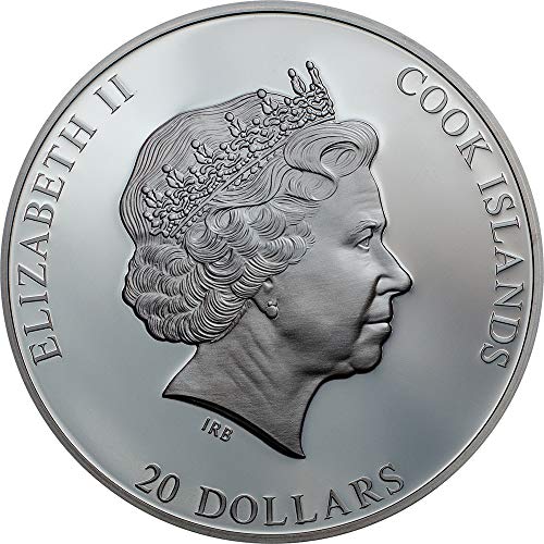 Moon Landing Aterrizaje Lunar Apollo 11 50 Aniversario 3 Oz Moneda Plata 20$ Cook Islands 2019