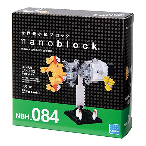 nanoblock Nano Bloque 14963 - Lunar Landing alunizaje, Rompecabezas 3D de Lugares para Ver, 230 Piezas, Nivel de dificultad 4, Muy Duro