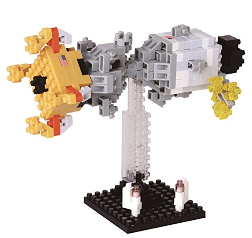 nanoblock Nano Bloque 14963 - Lunar Landing alunizaje, Rompecabezas 3D de Lugares para Ver, 230 Piezas, Nivel de dificultad 4, Muy Duro