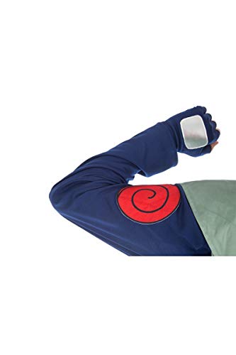 Naruto Disfraz Kakashi Hatake 8 Piezas Azul Verde - M