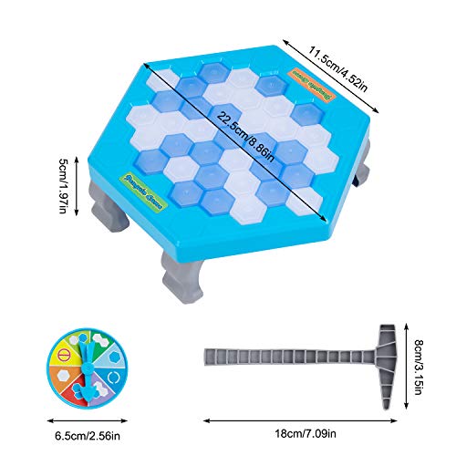 NEEGO Juego de Pingüinos Trampa de Pingüinos - Peligro de Pingüinos Desafío de Selección de Hielo Juego de Diversión Familiar para Niños Guardar la Trampa de Pingüinos Rompehielos Juego (Pequeño)