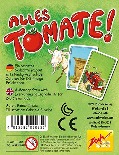 Noris Zoch 601105035 Alles Tomate - Juego de Cartas y Memoria