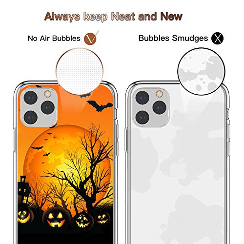 Oihxse Compatible con iPhone 11 Pro MAX Funda Silicona Transparente Suave Gel TPU Carcasa Ultra-Delgado Patrón Protector Caso para iPhone 11 Pro MAX 2019 Cover Bumper (Happy Helloween)