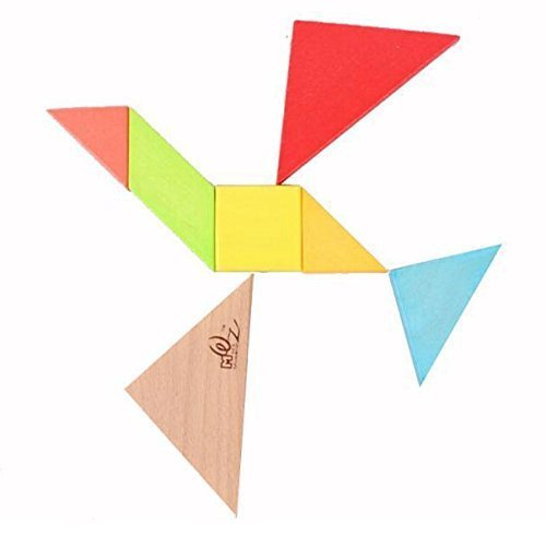 OJIN 7 UNIDS Madera Tangram Rompecabezas Rompecabezas Educativo Desarrollo Intelectual Juego Niños Juguete