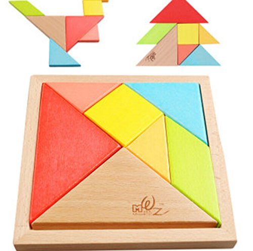 OJIN 7 UNIDS Madera Tangram Rompecabezas Rompecabezas Educativo Desarrollo Intelectual Juego Niños Juguete