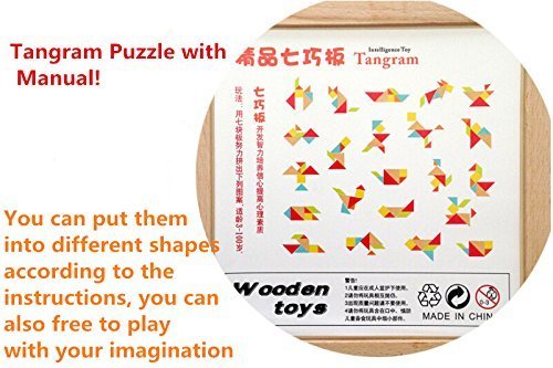 OJIN 7 UNIDS Madera Tangram Rompecabezas Rompecabezas Educativo Desarrollo Intelectual Juego Niños Juguete