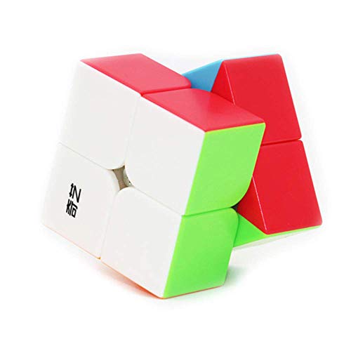 OJIN Qidi S 2x2 Magic Cube 2 Capas 2x2x2 Cube Speed Puzzle Cube Suave Giro Juguete de Cubo (Sin Etiqueta)