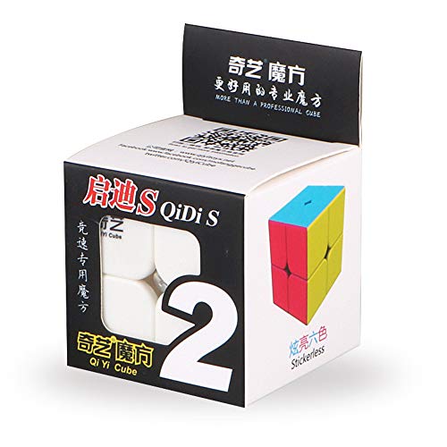 OJIN Qidi S 2x2 Magic Cube 2 Capas 2x2x2 Cube Speed Puzzle Cube Suave Giro Juguete de Cubo (Sin Etiqueta)