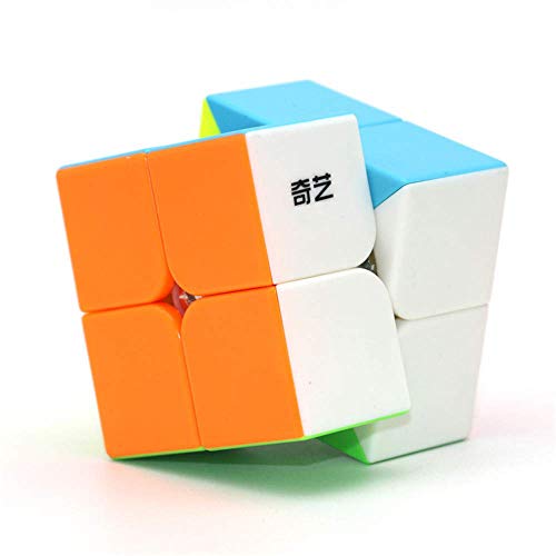 OJIN Qidi S 2x2 Magic Cube 2 Capas 2x2x2 Cube Speed Puzzle Cube Suave Giro Juguete de Cubo (Sin Etiqueta)