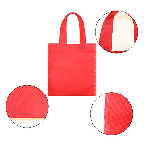 OOTSR 24 Piezas Bolsa de Tela Favor de Fiesta, 7.87 x 7.87 Pulgadas Bolsas no Tejidas con Asas para Regalos de cumpleaños para niños, bocadillos, Dulces, Juguetes, Manualidades, 8 Colores