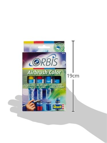 Orbis 30100 Set A - Set de recarga para aerógrafo (incluye 4 cartuchos de tinta), color amarillo, rojo, azul y negro [importado de Alemania]