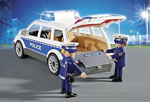 PLAYMOBIL City Action Coche de Policía con Luces y Sonido, a Partir de 5 Años (6920)