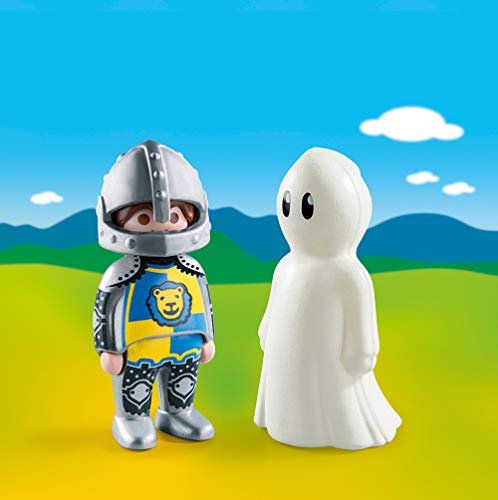 PLAYMOBIL PLAYMOBIL-70128 1.2.3 Caballero con Fantasma, Multicolor, Talla única (1)