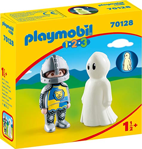 PLAYMOBIL PLAYMOBIL-70128 1.2.3 Caballero con Fantasma, Multicolor, Talla única (1)