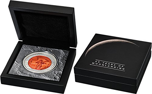 Power Coin Moon Landing Aterrizaje Lunar 50 Aniversario Mother of Pearl 5 Oz Moneda Plata 25$ Solomon Islands 2019