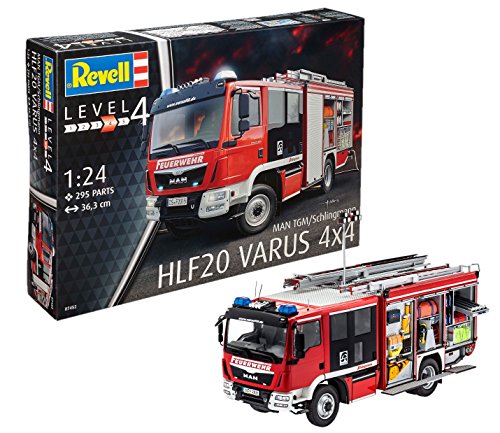 Revell Maqueta Man TGM/Schlingmann HLF 20 VARUS 4x4, de extinción de Incendios, Kit Modello, Escala 1:24 (07452), 36,3 cm de Largo