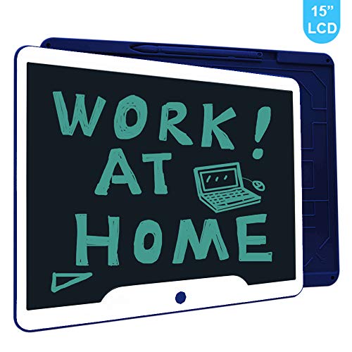 Richgv 15 Pulgadas Tableta Gráfica, Tablets de Escritura LCD, Portátil Tableta de Dibujo, Adecuada para el hogar, Escuela, Oficina, Cuaderno de Notas, 1 año de garantía (Azul)