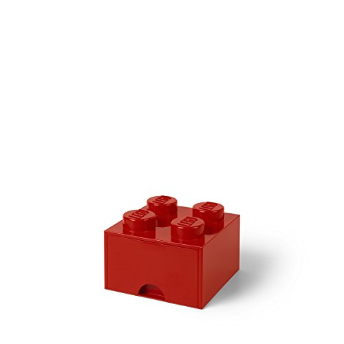 Room Copenhagen-Lego Ladrillo 4 pomos, 1 cajón, Caja de almacenaje apilable, 4,7 l 40051730