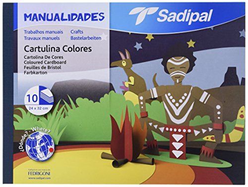 Sadipal 936179 - Cuaderno de manualidades cartulina, 10 hojas, multicolor