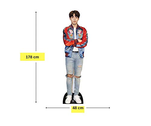 Star Cutouts Ltd Star CS783 Cut joo Kim NAM-Joon Lifesize Cartón conocido como RM Rap Monster BTS Bangtan Boys Lindo Jeans azules (Kpop Standee) 180 cm de alto con mini recorte gratis multicolor